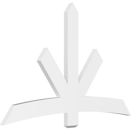 Ekena Millwork Alberta Architectural Grade PVC Gable Bracket, 72"W x 45"H x 2"D x 6"F, 15/12 Pitch GBP072X45X0206ALB00